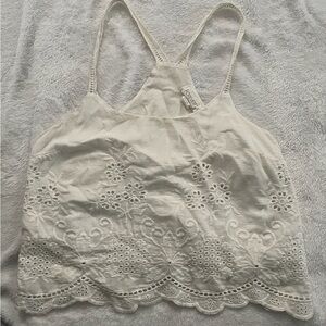 Forever 21 Cream Lace Tank Top